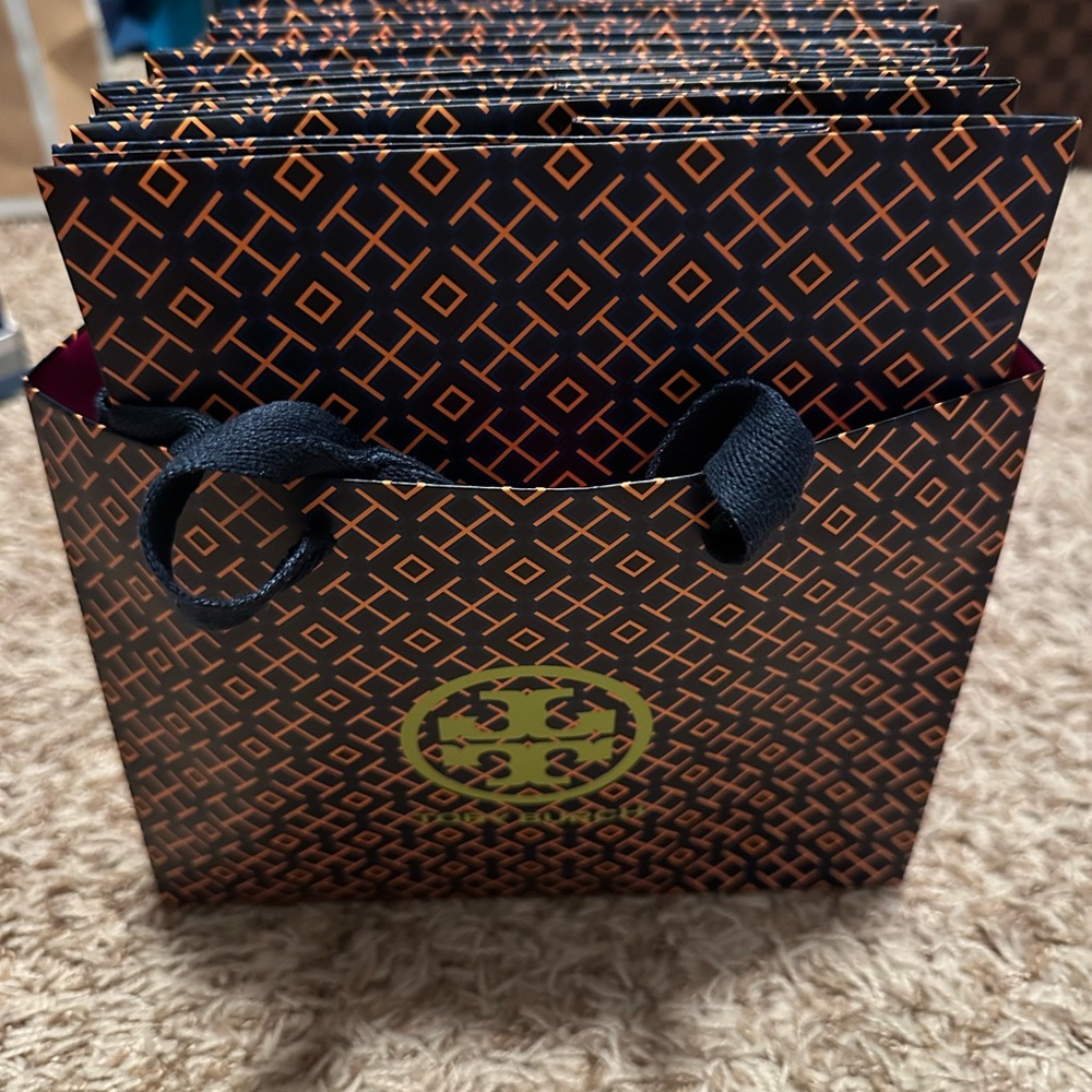 Tory Burch Black and Orange Patterned Bag